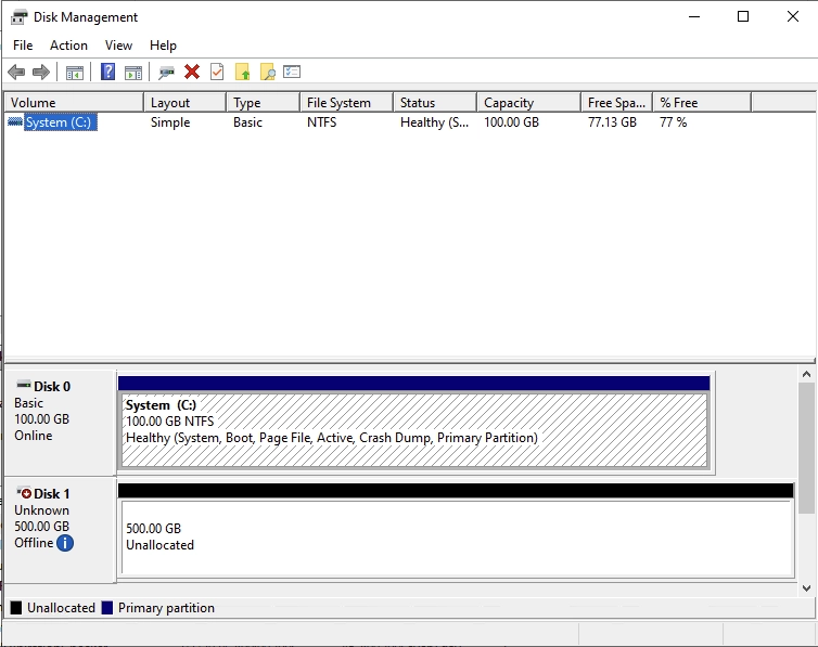 Partición unallocated in aws ec2 windows instace